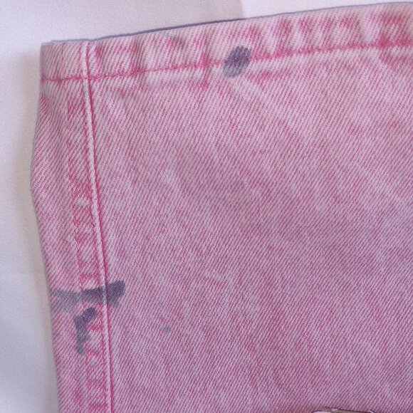 Vintage Lee Pink Acid Washed Tapered Waist Jeans - Picture 6 of 8